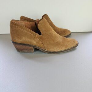 Lucky Brand Suede Feltyn Ankle Bootie Topanga Tan Women's Size 7